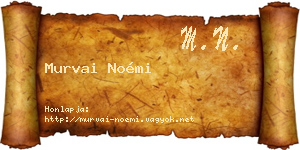 Murvai Noémi névjegykártya